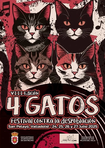 4 GATOS FESTIVAL Agenda de Conciertos de Valladolid Watios y Decibelios